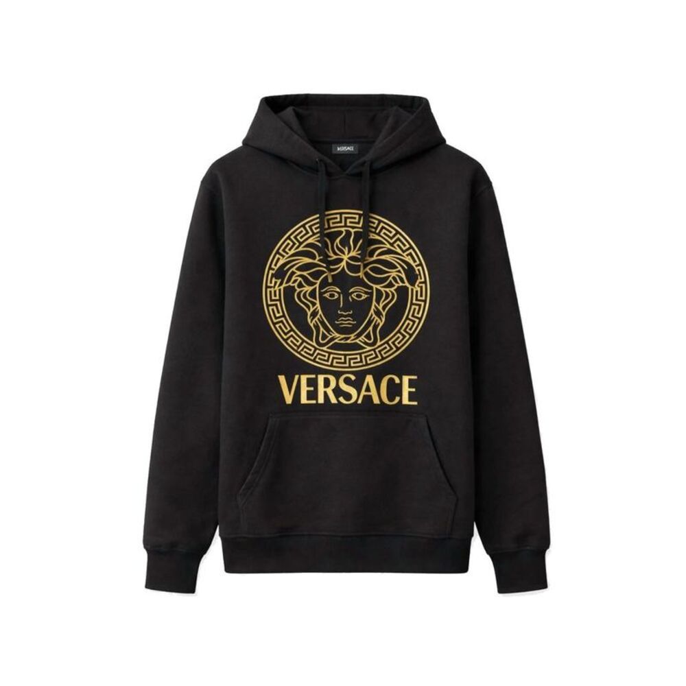 Versace Black Cotton Men's Hoodie